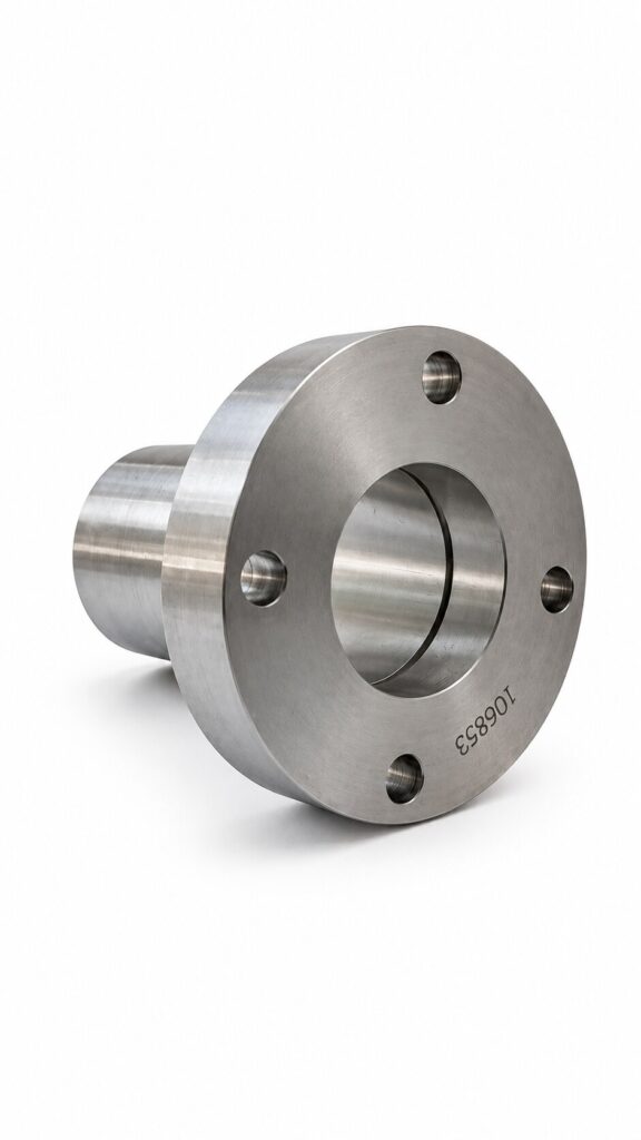 Flanged hub for a cutting machine