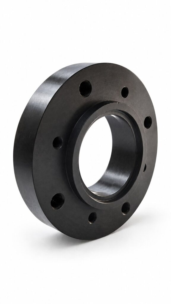 Machined flange for a cutting machine