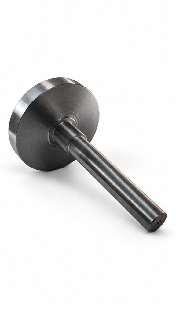 Shaft with flange for a cutting machine