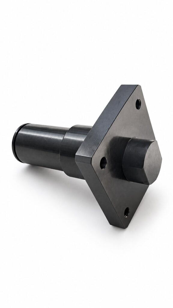 Shaft with square flange for a cutting machine